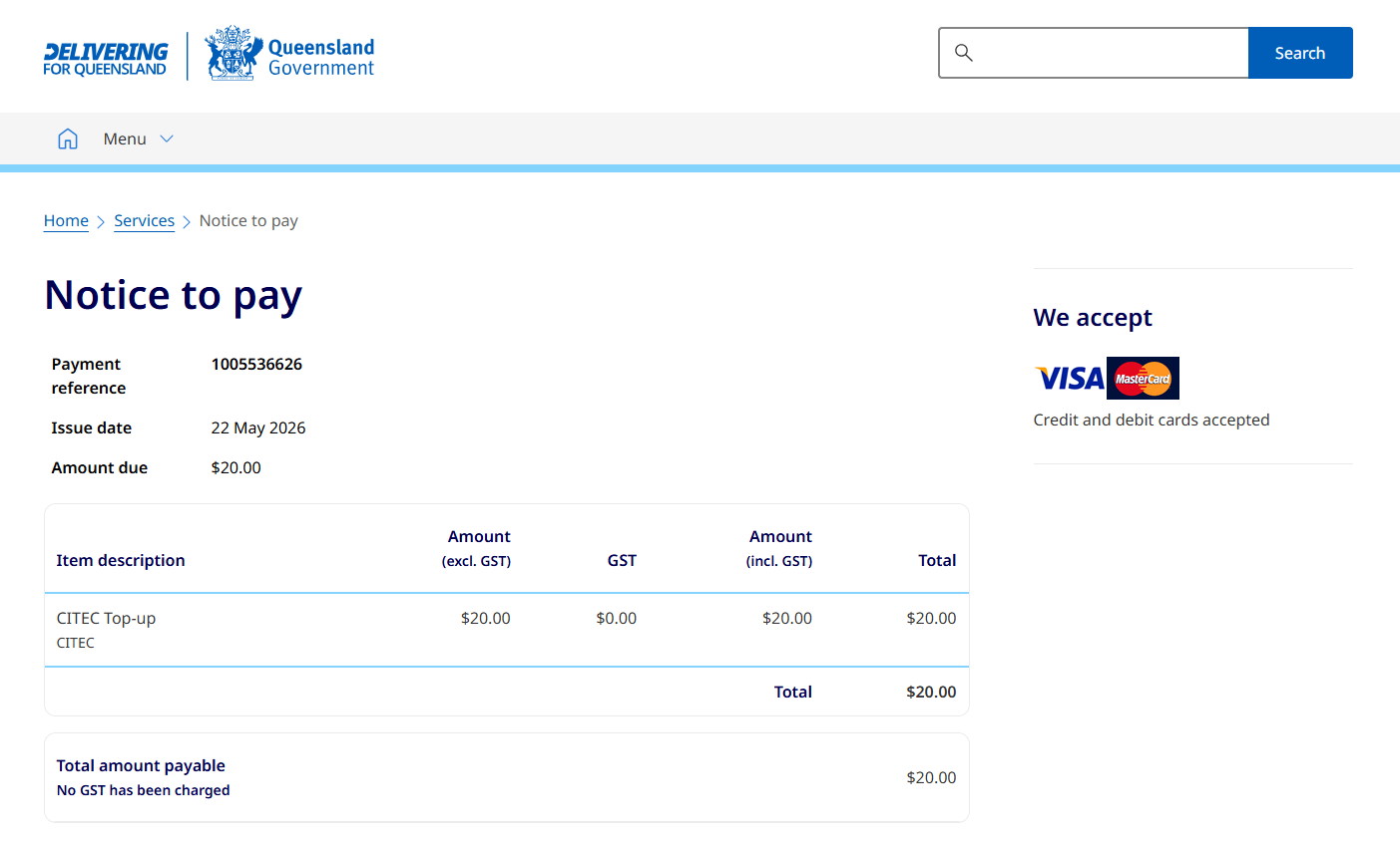 Account top-up