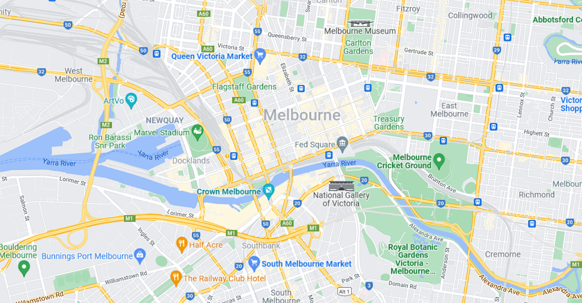 Melbourne map