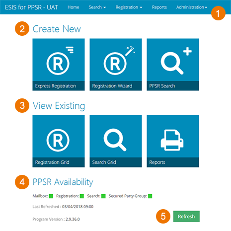 New PPSR interface